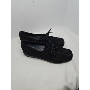 SAS Petra Walking Shoes Sneakers Womens Size 7 N Black Leather Casual Lace Up